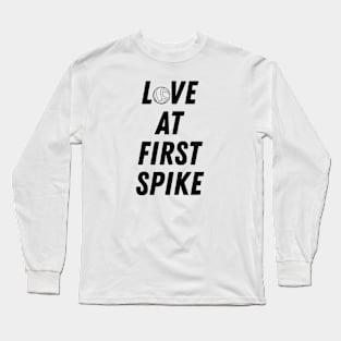 Love at First Spike Volleyball Design Long Sleeve T-Shirt